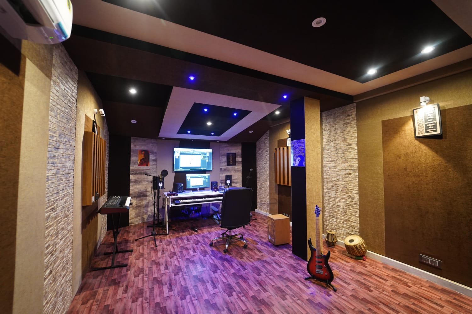 Corner bass trap installation