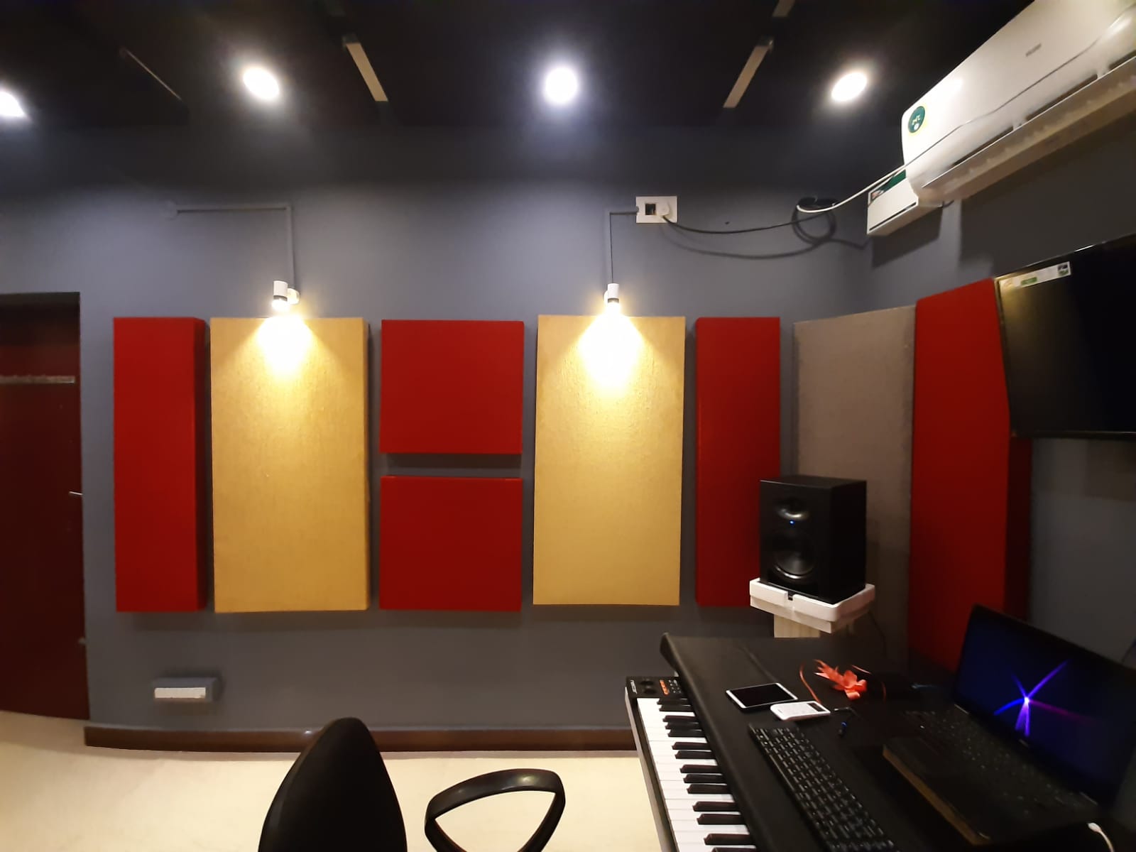 Podcast studio acoustic panels
